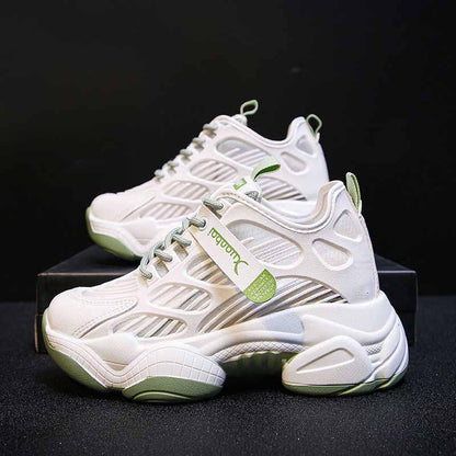 Plus Size 35-40 Summer Women Ins Mesh Sneakers Breathable Running Basketball Shoes Students Shockproof Non-slip Heighten Shoes