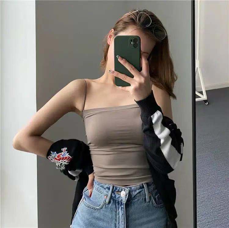 Thermal Wear Women Sexy Winter Clothing Velvet Vest Warm Body Tops Sleeveless Spaghetti Strap Slim Solid Seamless Y2K Inner Wear