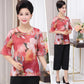 Imitated Ice Silk Breathable Top Short-sleeved T-shirt Women's Loose Printed Bottoming Shirt Women's Casual Loose T-shirt