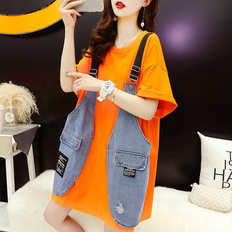 Women Dress Girl Loose O-Neck Casual Long T-shirt Dress Big Loose Home Comfort Outer Convenient