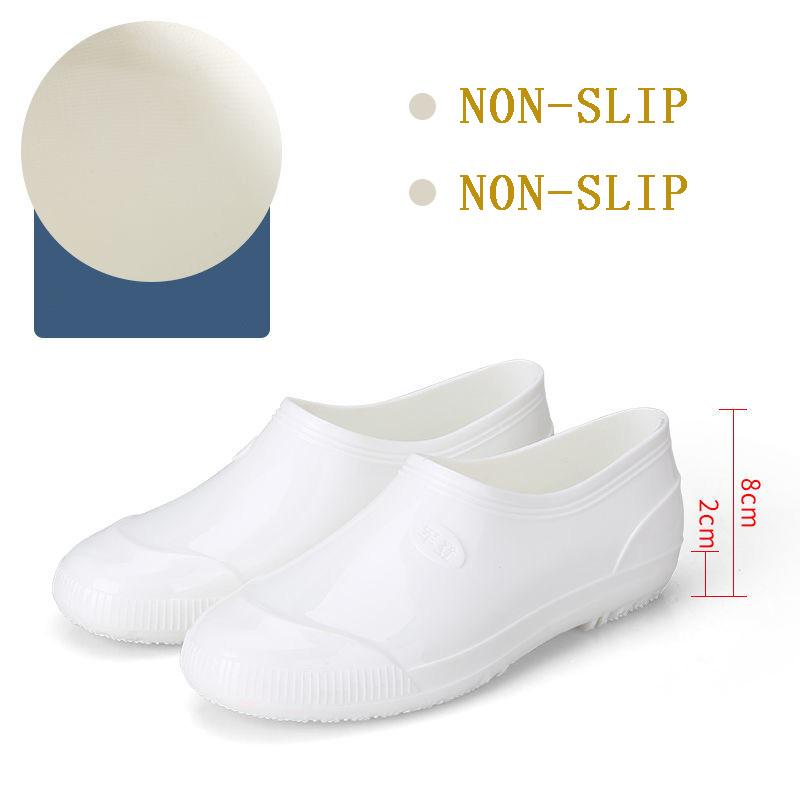 Low-tube Rain Boots Men's Low-cut Non-slip Thickened Tendon-soled Water Shoes Men's Labor Insurance Rain Boots Food Boots