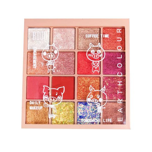16 Color Desert Rose Glitter Powder Eye Shadow Palette Mermaid Ji Sequin Beginner Eye Shadow Palette