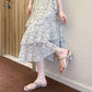 Square-toe Wedges Slippers Sandals Two-wear All-match Student Soft-soled Non-slip Beach Shoes Half Slippers It's A Little Bit Smaller