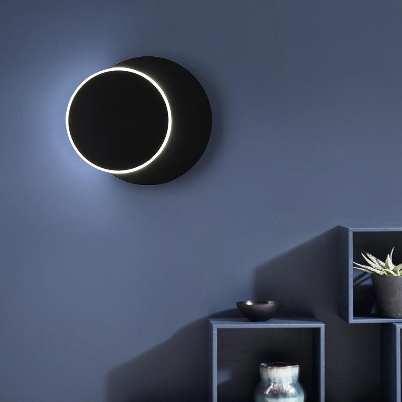LED Wall Lamp 360 degree rotation adjustable bedside lights creative wall lamp aisle round lamp