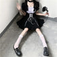 Lolita Style Puff Sleeve Bandage Sweet Sailor Collar Lace Dress Kawaii Ruffles Girl Cosplay Japanese Dress