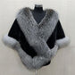 Faux Fur Shawl Women  Imitation Fox Fur Dress Capes Thick Warm Short Furry Jacket  Autumn Winter