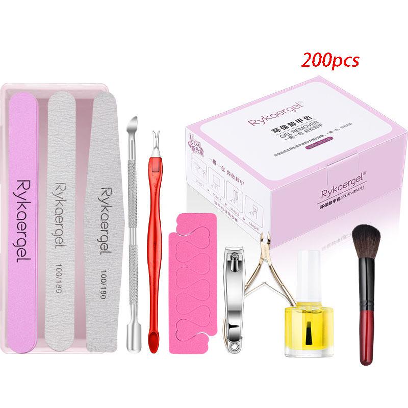 Nail Art Gel Polish Lacquer Cleaner Gel Nail Wraps UV Gel Remove Wipes Nail Care Tools kit