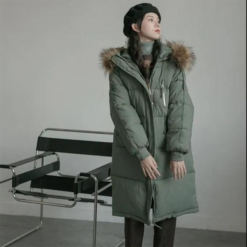 Large Size Cotton-padded Jacket Women's Mid-length Korean Down Padded Jacket Thick Loose Padded Jacket