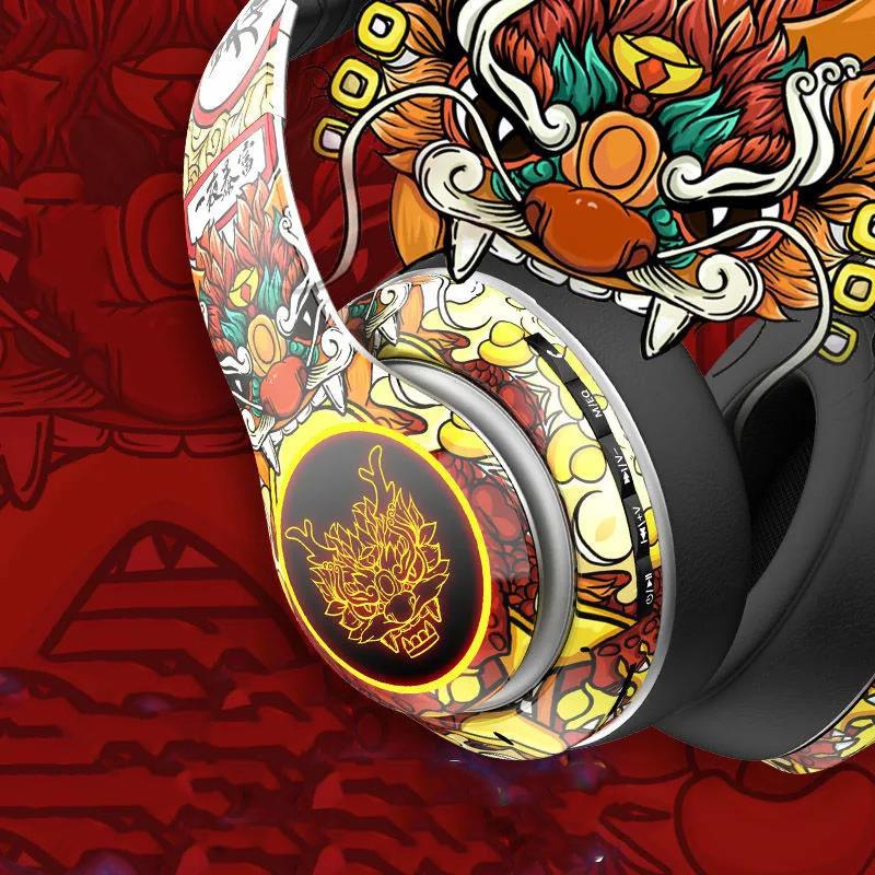 Guochaolong Wireless Bluetooth Headset Six Kinds of Sound Effects Music Games Calls Ultra-clear Sound Quality Personalized Mobile Phones Computers