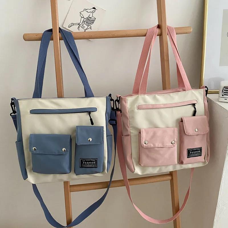 Large Capacity Canvas Bags Women Travel Casual Large Daily Shoulder Tote Handbag Simple