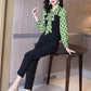Small Fragrance Suit Women's Spring New Slim Fashion Chiffon Shirt Pants Casual Two-piece Set To Work Can Wear A Simple Suit