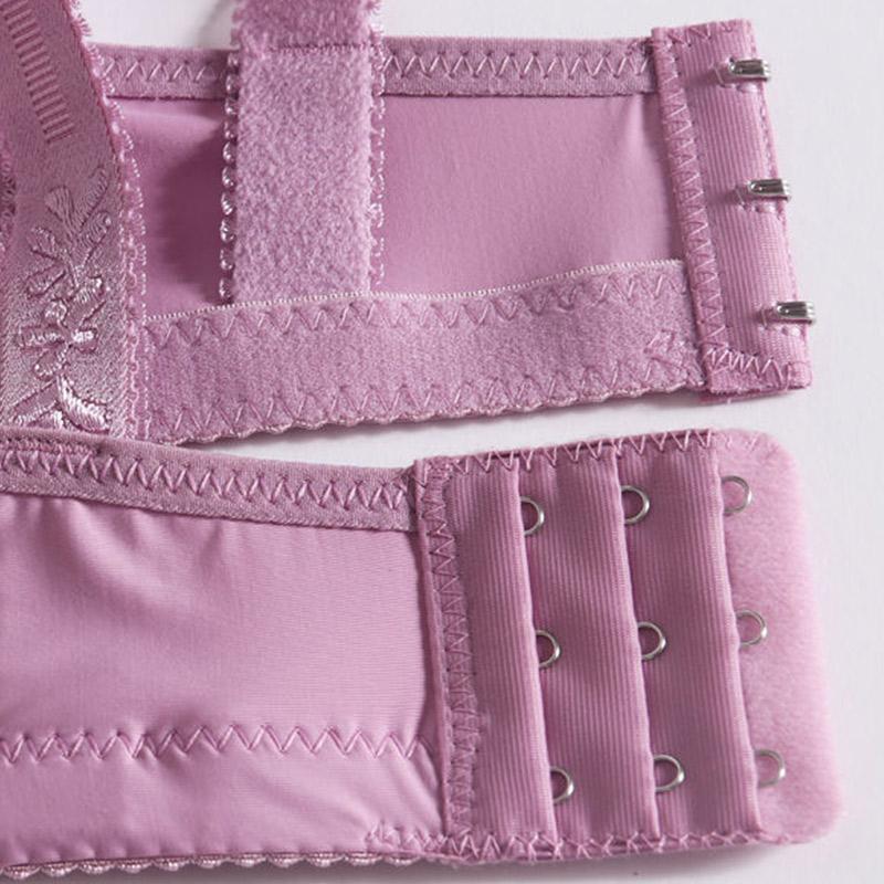 Thin Ladies No Steel Ring Bra Middle-aged Underwear Gather Through Anti-sagging Bra