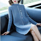 Thicken Turtleneck Sweater Dress Women's Fall/Winter Large Size Loose Letter Printed Pullover Sweater Knit Dress