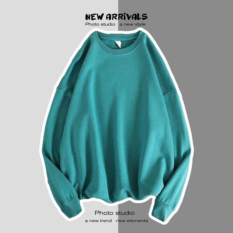 Sweater Men's Trend Solid Color Tide Brand Wild Casual Loose Long-sleeved Hooded Jacket Men
