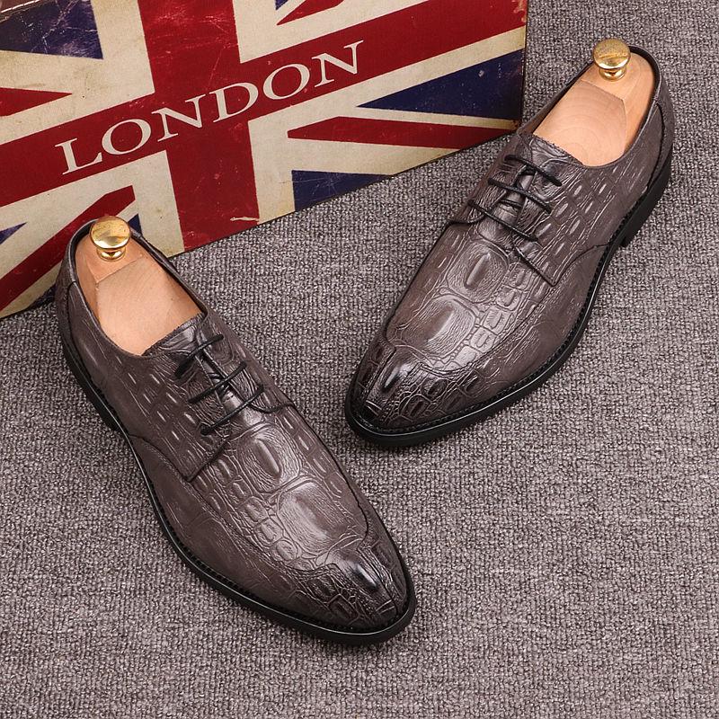 Pointed Toe Man Formal Dress Shoes Luxury Leather Handmade Men's Wedding Party Footwear