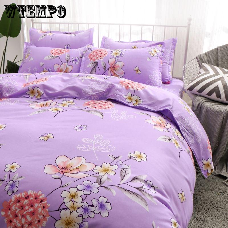 Bedding Linen Set Adults Bedclothes Bed Comforter Soft Bed Sheet Pillowcase Duvet Cover