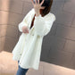 Autumn and Winter Long-sleeved Cardigan Jacket Mid-length Style Hooded Loose Sweater