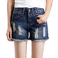 Women's Fashion Sexy High Waist Jeans Ripped Denim Shorts Summer Cowboy Pants Casual Short Trousers