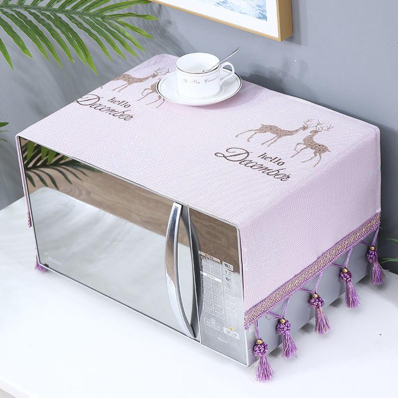 Microwave Dust Cover Kitchen Storage Range Cover Decorative Waterproof Microwave Protective Cover