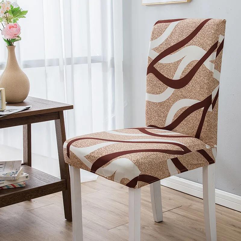 Printed Chair Cover Elastic Durable Soft Seat Cover Dining Table Chair Cover Universal Seat Cushion Stool Cover