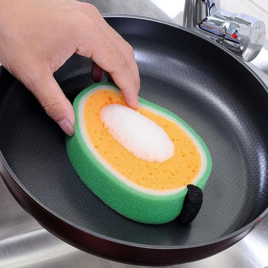Cute Fruit Thick Cleaning Dish Dish Sponge Buckle Cloth To Polluate The Bowl