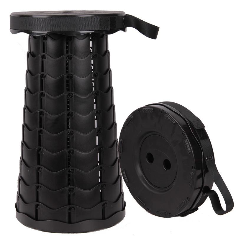 Retractable Stool Seat  Plastic Outdoor Portable Folding Stool Seat Camping Fishing Chair