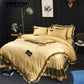 New Natural Mulberry Silk Bedding Sets Duvet 4pcs Cotton Silk Lace Duvet Cover  Sheet Sets