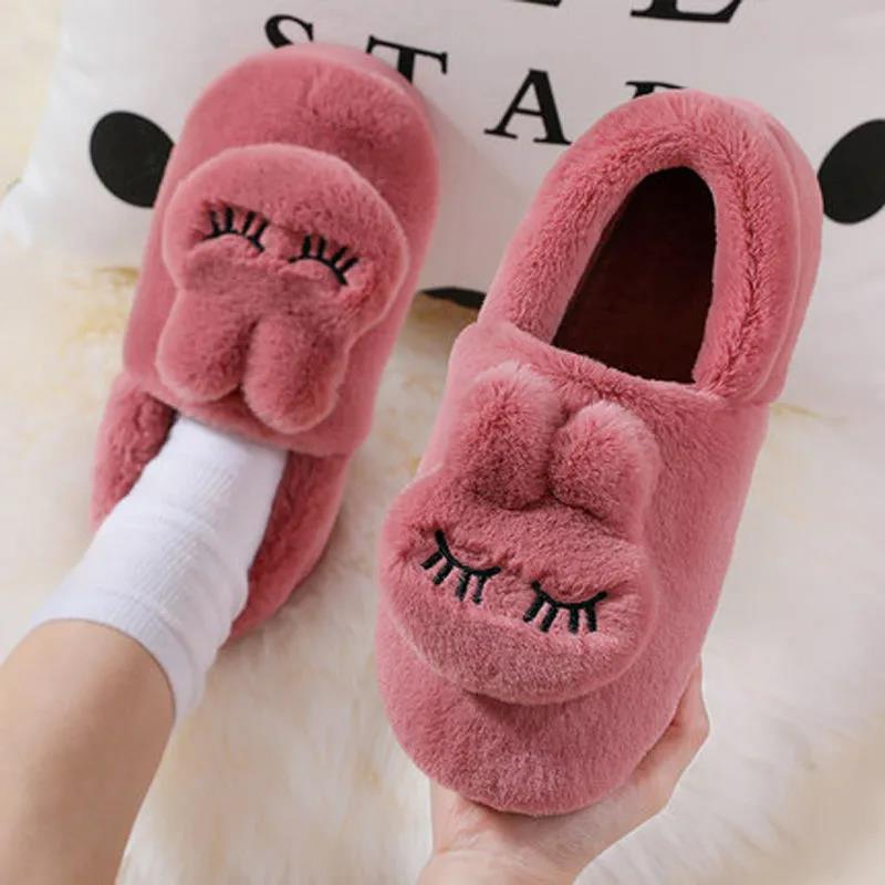 Cotton Slippers Women's Bag with Indoor Thick Bottom Cotton Shoes Slippers Household Autumn and Winter