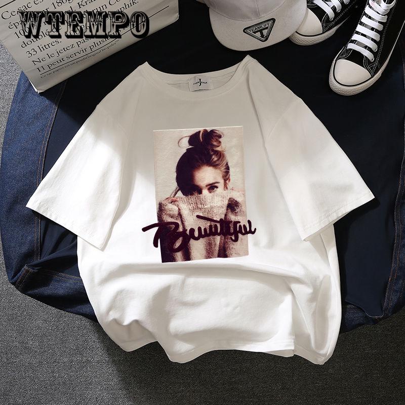 WTEMPO Female T-shirt Print Women's Clothing   Print T Shirt Female Tshirt Short Sleeve Tops