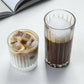 Ins Cafe Iced American Latte Cup Iced Mocha Classic Retro Drink Ice Hockey Striped Glass