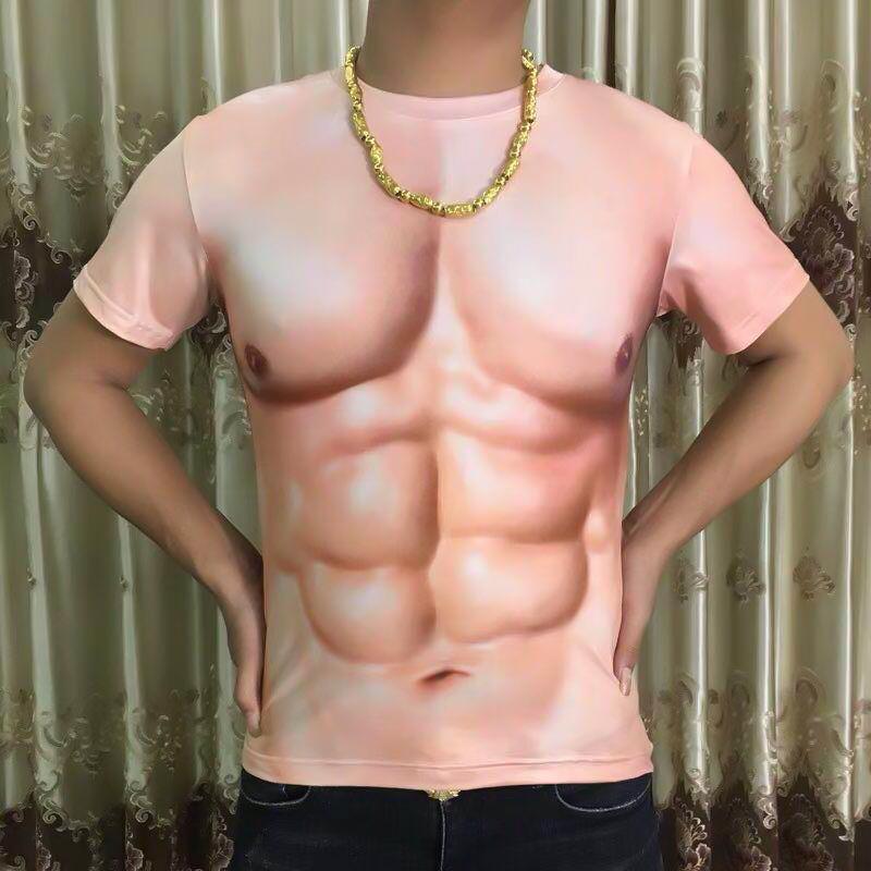 Men's clothing summer short-sleeved T-shirt large size 3D printed half-sleeved T-shirt clothes