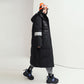2021 Over-the-knee Long Down Jacket Women's Winter Mid-length Tooling Thickened Korean Couple Wear Winter Jacket