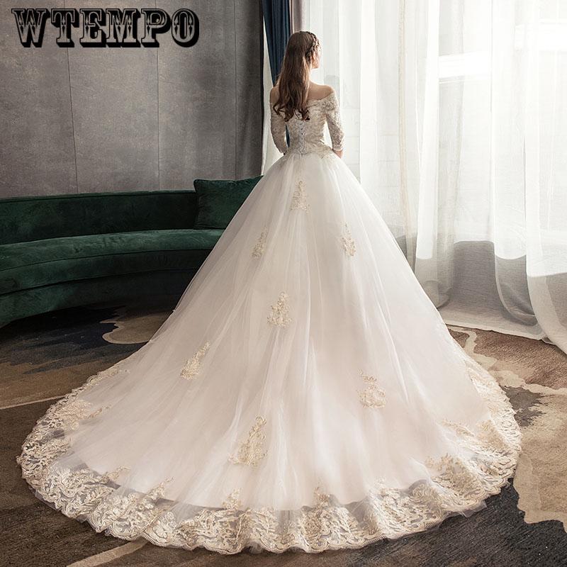 Dress Wedding Long Lace Off-Shoulder Sweetheart Lace Up Wedding Dress Elegant Vestidos De Noivas