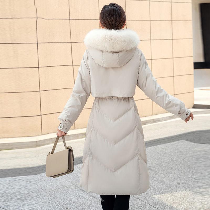 Down Jacket Mid-length Female Winter Korean Version of Real Fox Fur Collar Thick Coat