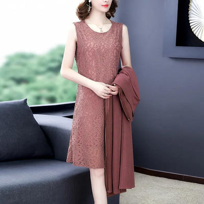 Summer Autumn Stylish Women Vintage Long Sleeve Loose Sundress 2021 Casual Maxi Dress Solid Party Two Piece