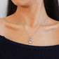 Fashion Bridal Jewelry Round Crystal Zircon Earrings Necklace Set Exquisite Jewelry Set