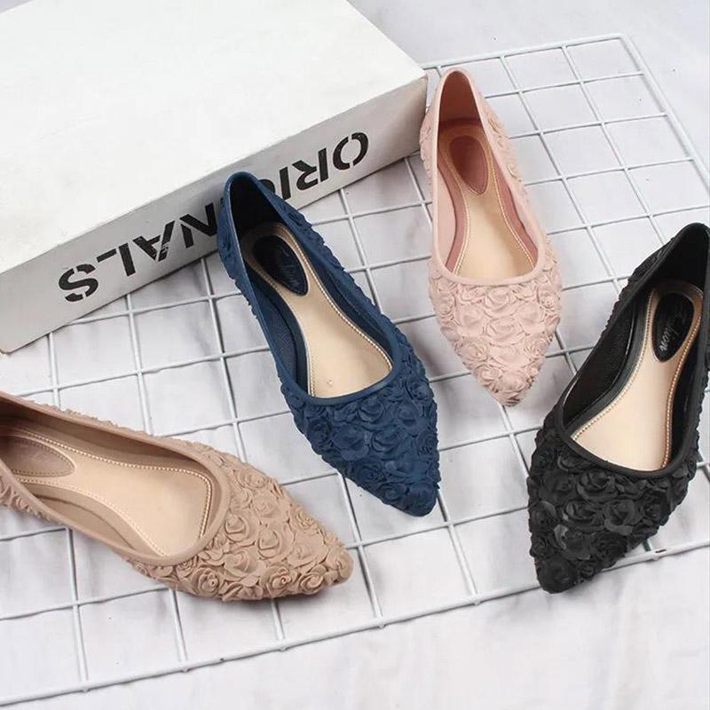 Women's Pointed Toe Sandals Non-slip Outer Wear Low-top Waterproof Single Shoes Casual Shoes