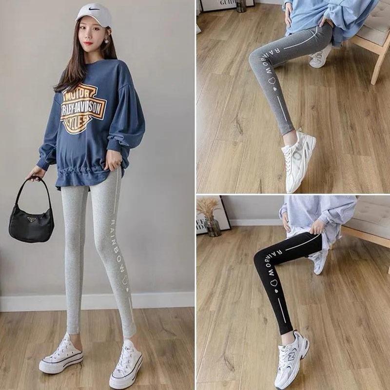 Spring and Summer Thin Pregnant Women's Leggings Thin Fashion Pregnant Women's Pants Cotton Maternity Long Trousers