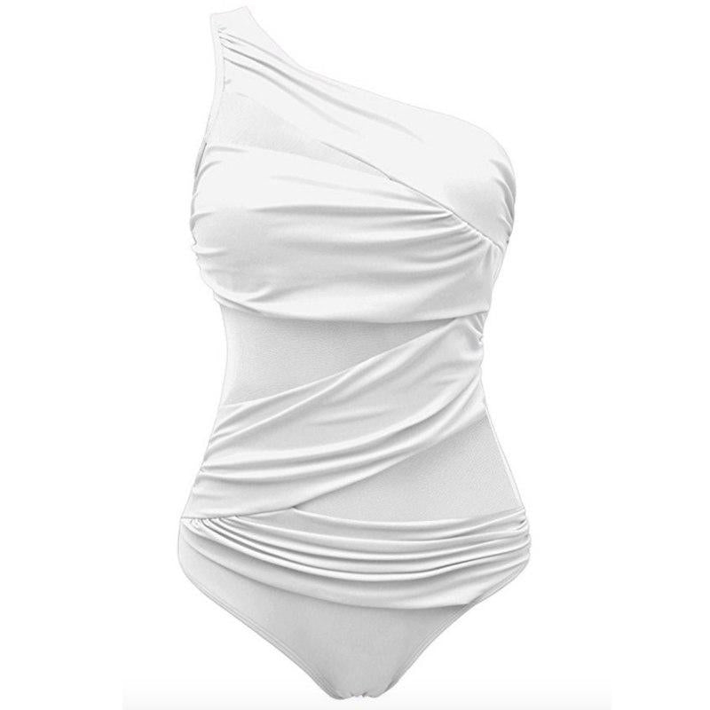 One Shoulder Swimsuit 2019 Mujer One Piece Swimwear Monokini Women 'S Swimming Suit Bnadage Bodysuit