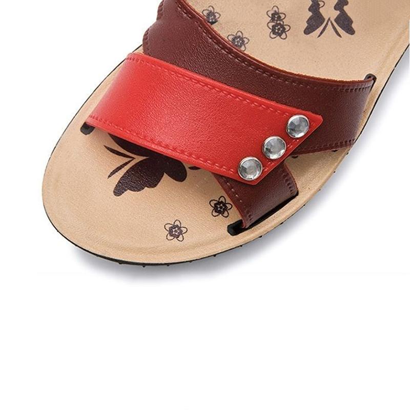 Sandals Women Summer Mother Middle-aged and Elderly Plastic Fashion Anti-leather Non-slip Plastic Shoes Flat Soft Rubber Sandals