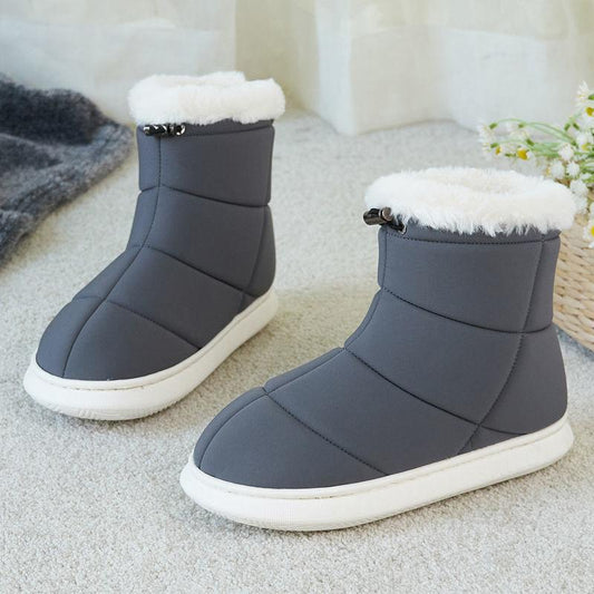 High-top Cotton Slippers for Men and Women with Outer Wear Thick-soled Anti-skid Indoor Thick Warm Cotton Slippers
