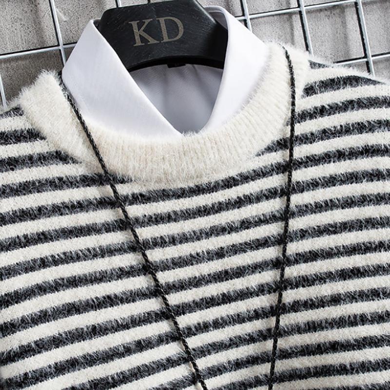 Plus Velvet Turtleneck Sweatshirts Men Fashion Plus Fat Loose Knit Warm Sweater Trendy Mens Sweaters