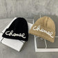 Women's Fashion Knitted Hat Korean Pearl Stitching Woolen Cap Winter Warm Ear Protection Cap