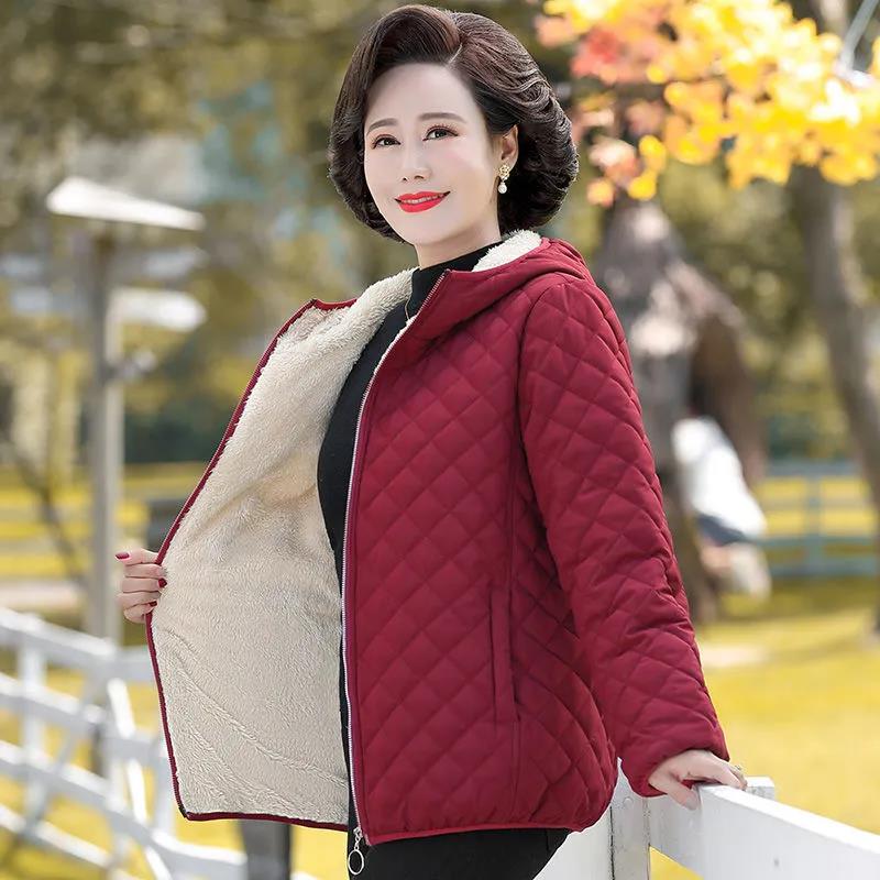 Winter Lightweight Down Cotton Jacket Cotton Thickened Short Parka Hooded Warm Down Cotton Jacket Women