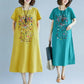 Women's Plus Size Loose Mid-length Dress Slim Ethnic Style Skirt