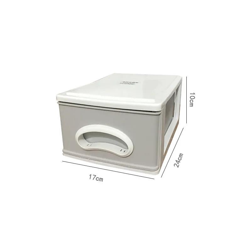 White Transparent Multi-layer Drawer Storage Box Plastic Small Storage Cabinet Office Desktop Storage Debris Storage Box