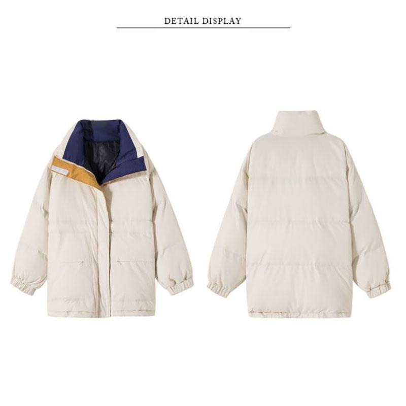 Winter Women's Down Jacket Korean Fashion Loose Cotton-padded Jacket Thick Warmth Short Stand-up Collar Cotton Jacket
