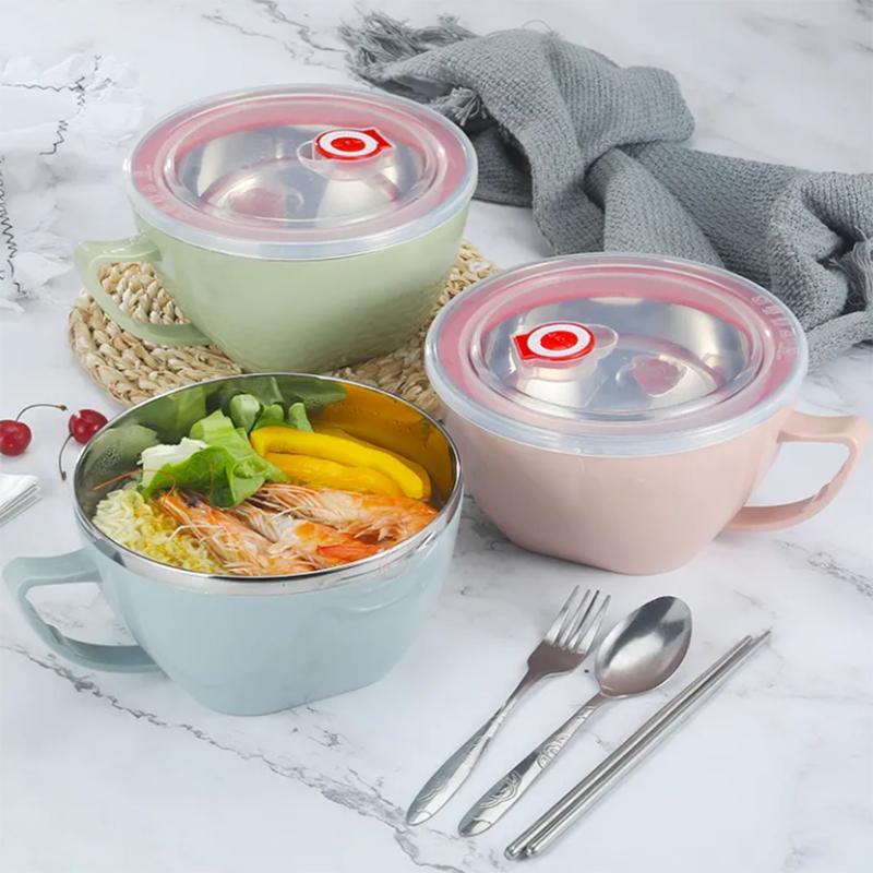 Kitchen Tools Food Container Instant Noodle Bowl With Handle Multi Fresh Soup Bowl
