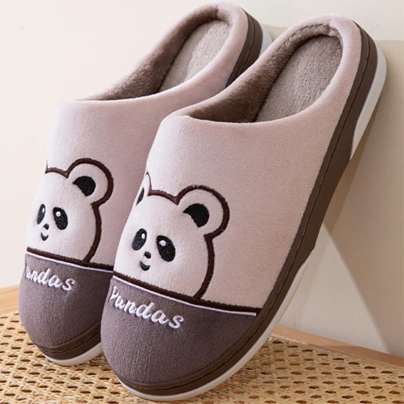 Men's Cotton Slippers Winter Cold-proof Home Warmth Non-slip Cute High-end Trend Slippers Men Winter