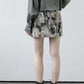 Retro A-line Skirt Jacquard Embroidery Cat Print Mini Skirt Spring Summer Women's High Waist Cool Short Skirt Hip Skirt